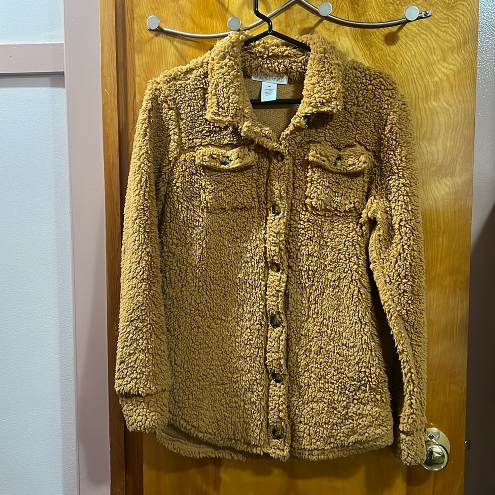 Planet Gold Fuzzy Jacket